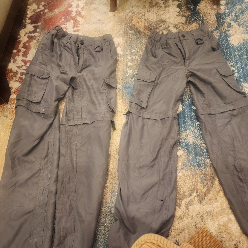 2 pair of Scouts (Boy scouts of America) youth switchback convertible pants